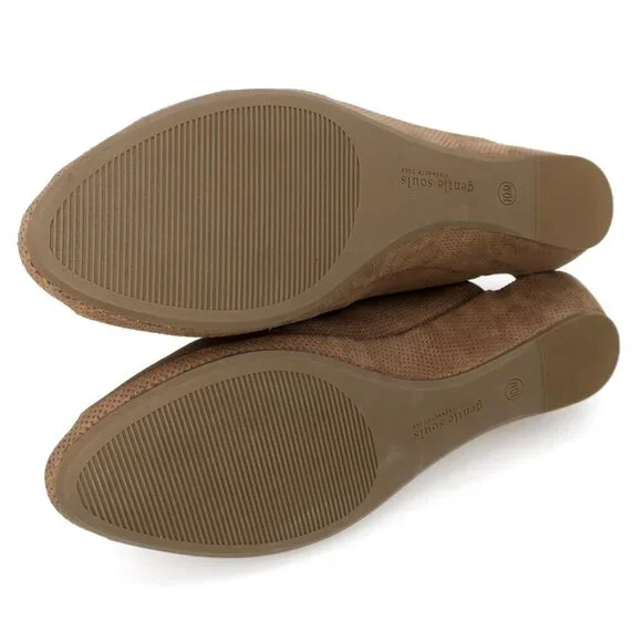 Gentle Souls Kenneth Cole Women's Lyla Sandals Peep Toe Wedge Slingback 10M - Picture 4 of 4